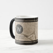 Elegante Sepia Toned Cracked Stones Verwandlungstasse (Vorderseite Links)