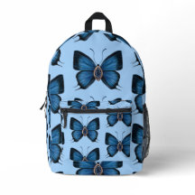 Elegante September Blue Sapphire Butterfly Pattern