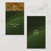 Elegante Sequins Gold Visitenkarte (Vorne/Hinten)