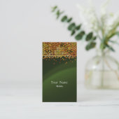 Elegante Sequins Gold Visitenkarte (Stehend Vorderseite)