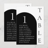 Elegante Serif-Minimal-Tischnummer Einladung (Vorne/Hinten)