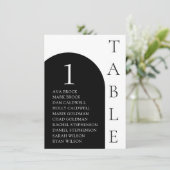 Elegante Serif-Minimal-Tischnummer Einladung (Stehend Vorderseite)