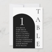 Elegante Serif-Minimal-Tischnummer Einladung (Rückseite)