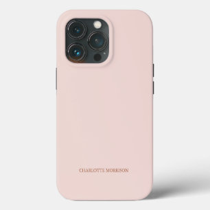 Elegante Serif-Name Monogramm minimalist rosa iPhone 13 Pro Hülle