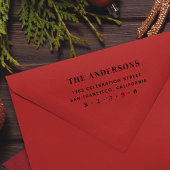 Elegante Serif Typografy Family Rücksendeadresse Permastempel