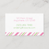 Elegante Settee Sofa Personalisierte Visitenkarten Visitenkarte (Rückseite)