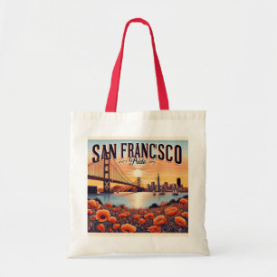 Elegante SF-Sonnenuntergang Golden Gate-Tasche Tragetasche