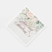 Elegante Shabbat Shalom Watercolor Shabbos Meal Serviette (Ecke)