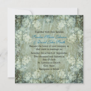Elegante Shabby Chic Blumenhochzeits-Einladung Einladung