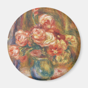 Elegante Shabby Chic Renoir-Rosen-Malerei Magnet