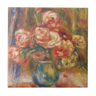 Elegante Shabby Chic Renoir Rosenmalerei Fliese