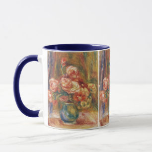 Elegante Shabby Chic Renoir Rosenmalerei Tasse
