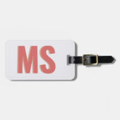 Elegante Shadow Monogram Vintag Family Tour Gepäckanhänger (Vorderseite horizontal)