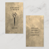 Elegante Shears Comb Gray Watercolor Visitenkarte (Vorne/Hinten)