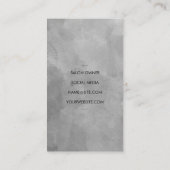 Elegante Shears Comb Gray Watercolor Visitenkarte (Rückseite)