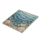 Elegante Shell 3D Küstenkeramik Fliese (Seite)