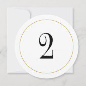 Elegante Shimmer Gold Circle Tischnummer 2 Card (Vorderseite)