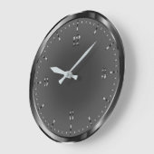 Elegante Shiny Black Acrylic Wall Clock Große Wanduhr (Winkel)
