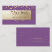 Elegante Shiny,Confetti,Lila Referenzkarte Empfehlungskarte (Vorne/Hinten)