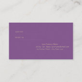 Elegante Shiny,Confetti,Lila Referenzkarte Empfehlungskarte (Rückseite)