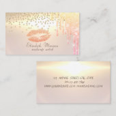 Elegante Shiny Diamonds Glittery Lips Drops Visitenkarte (Vorne/Hinten)