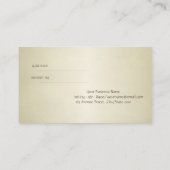 Elegante Shiny Modern ,Cream Referenzen Karte (Rückseite)