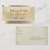 Elegante Shiny, Pinselstriche, Stripte-Referenzkar Empfehlungskarte (Vorne/Hinten)