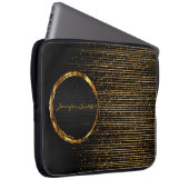 Elegante Shooting Star Lights mit DIY-Namen Laptopschutzhülle (Vorne Rechts)