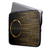 Elegante Shooting Star Lights mit DIY-Namen Laptopschutzhülle (Vorderseite Links)