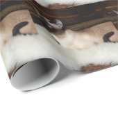 Elegante siamesische Katze Geschenkpapier (Rolleneckpunkt)