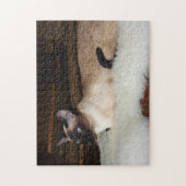 Elegante siamesische Katze Puzzle (Vertikal)
