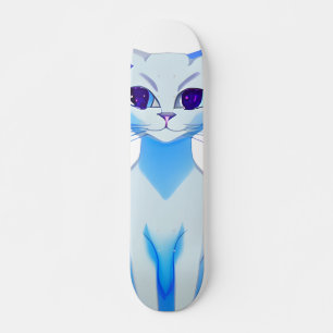 Elegante siamesische Katze Skateboard