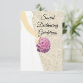 Elegante Sicherheitsmaßnahmen für Hochzeitsgäste Begleitkarte (Stehend Vorderseite)