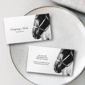 Elegante Side Horse Head White Business Card Visitenkarte