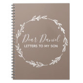 Elegante Sienna Letters to my Son chic design Notizblock (Vorderseite)