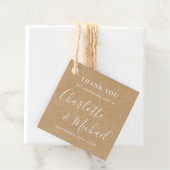 Elegante Signatur Rustic Kraft Vielen Dank Geschenkanhänger (Beispiel)