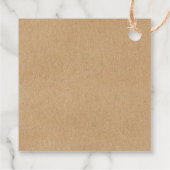 Elegante Signatur Rustic Kraft Vielen Dank Geschenkanhänger (Rückseite)