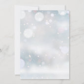 Elegante Signatur Winterfrosthochzeit Einladung (Rückseite)