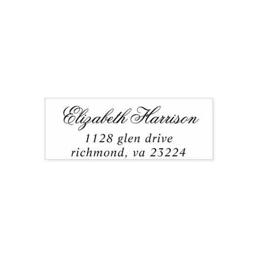 Elegante Signature Name Rücksendeadresse Permastempel (Design)