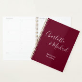 Elegante Signature Script Burgundy Hochzeit Planer (Anzeige)