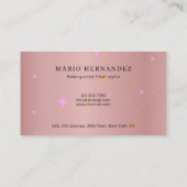 Elegante Signature Script Calligraphy Esthetician Visitenkarte (Rückseite)