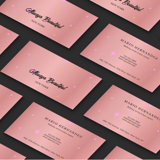 Elegante Signature Script Calligraphy Esthetician Visitenkarte