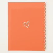 Elegante Signature Script Coral Hochzeit Planer (Rückseite)