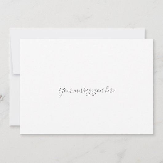 Elegante Signature Script Hochzeit Vielen Dank Dankeskarte (Rückseite)