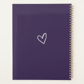 Elegante Signature Script Lila Hochzeit Planer (Rückseite)