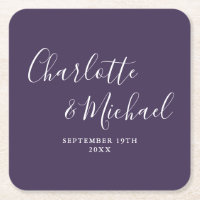 Elegante Signature Script Lila Hochzeit