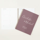 Elegante Signature Script Mauve Wedding Planer (Anzeige)