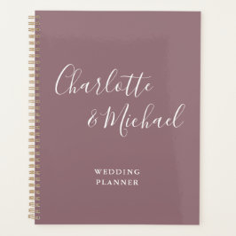 Elegante Signature Script Mauve Wedding Planer