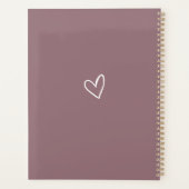 Elegante Signature Script Mauve Wedding Planer (Rückseite)
