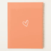 Elegante Signature Script Peach Hochzeit Planer (Rückseite)